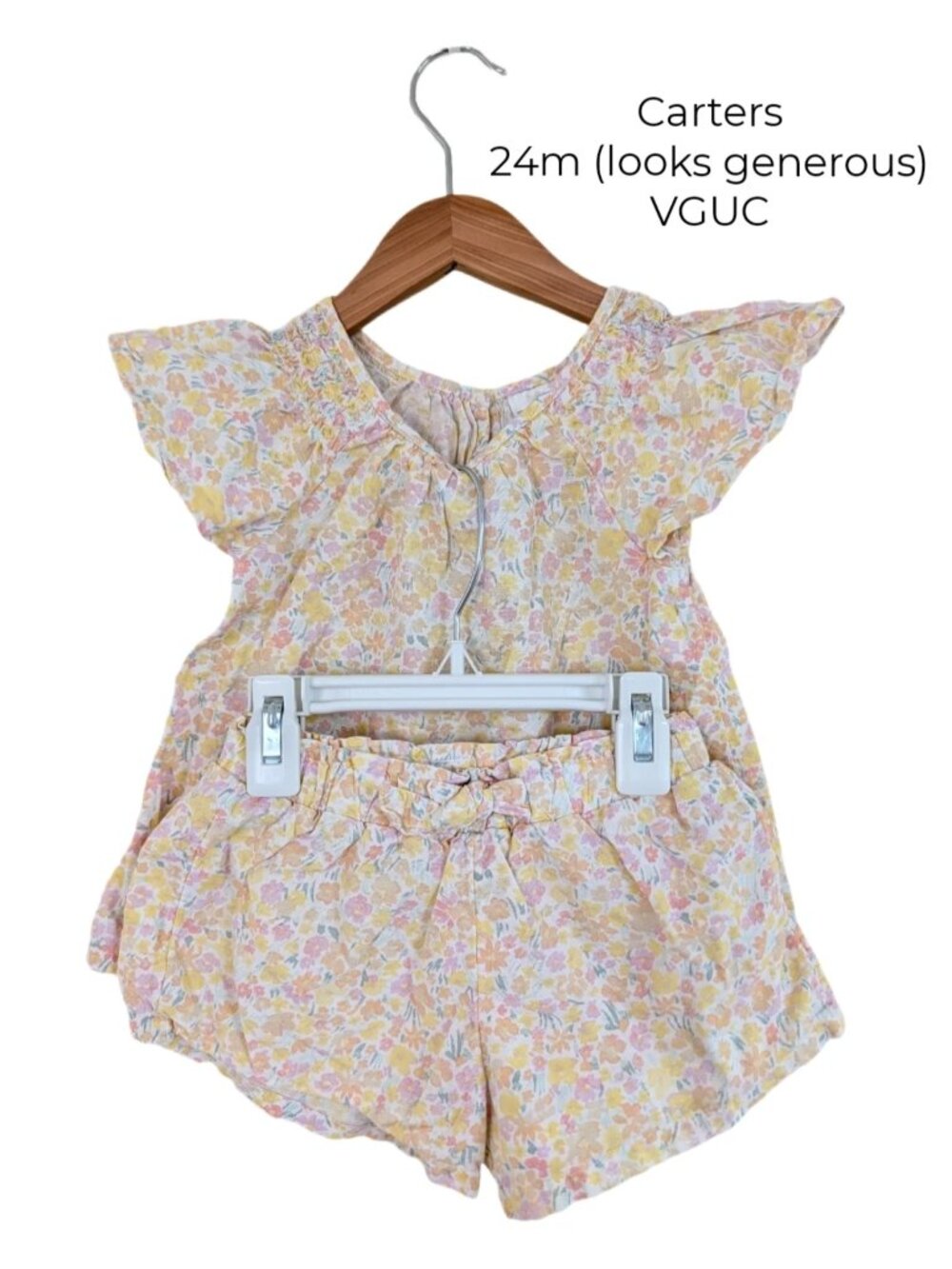Carters Floral Shorts & Shirt Set 24M Girls Clothing Small Shop